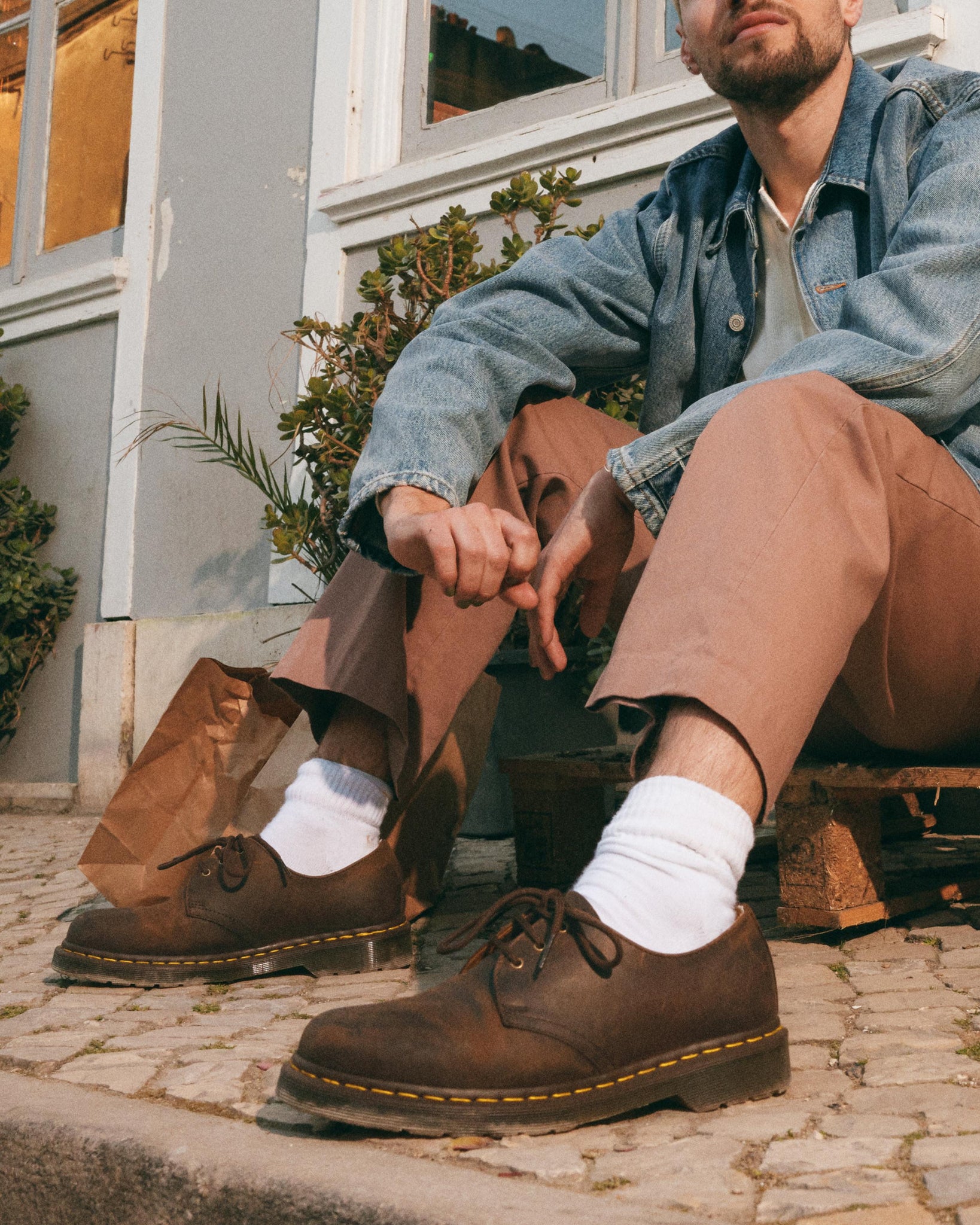 Chaussures Oxford 1461 en cuir Crazy Horse