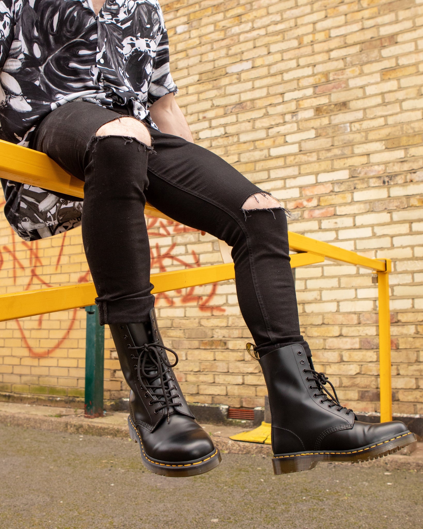 Bottes 1490 en cuir lisse
