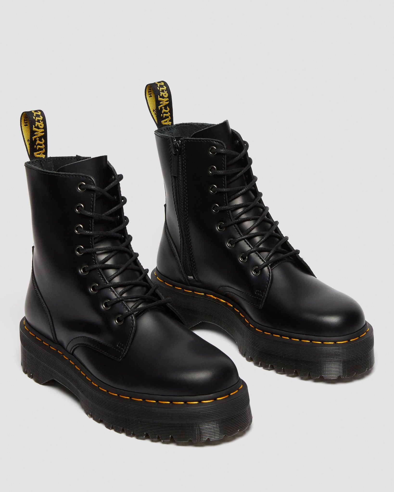 Bottes Jadon à plateforme en cuir lisse verni