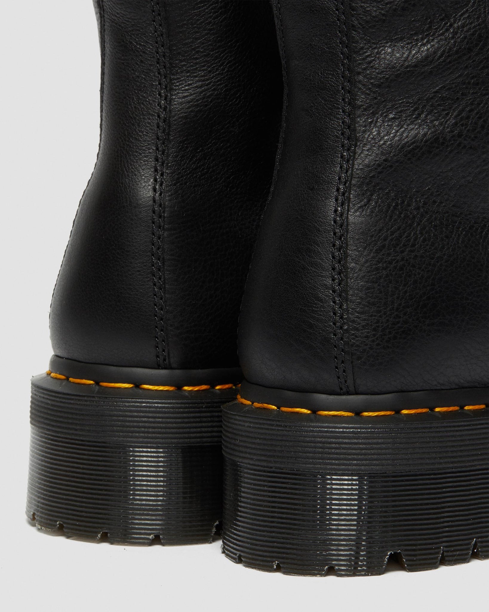 Bottes Jadon à plateforme en cuir Pisa souple avec doublure en fausse fourrure