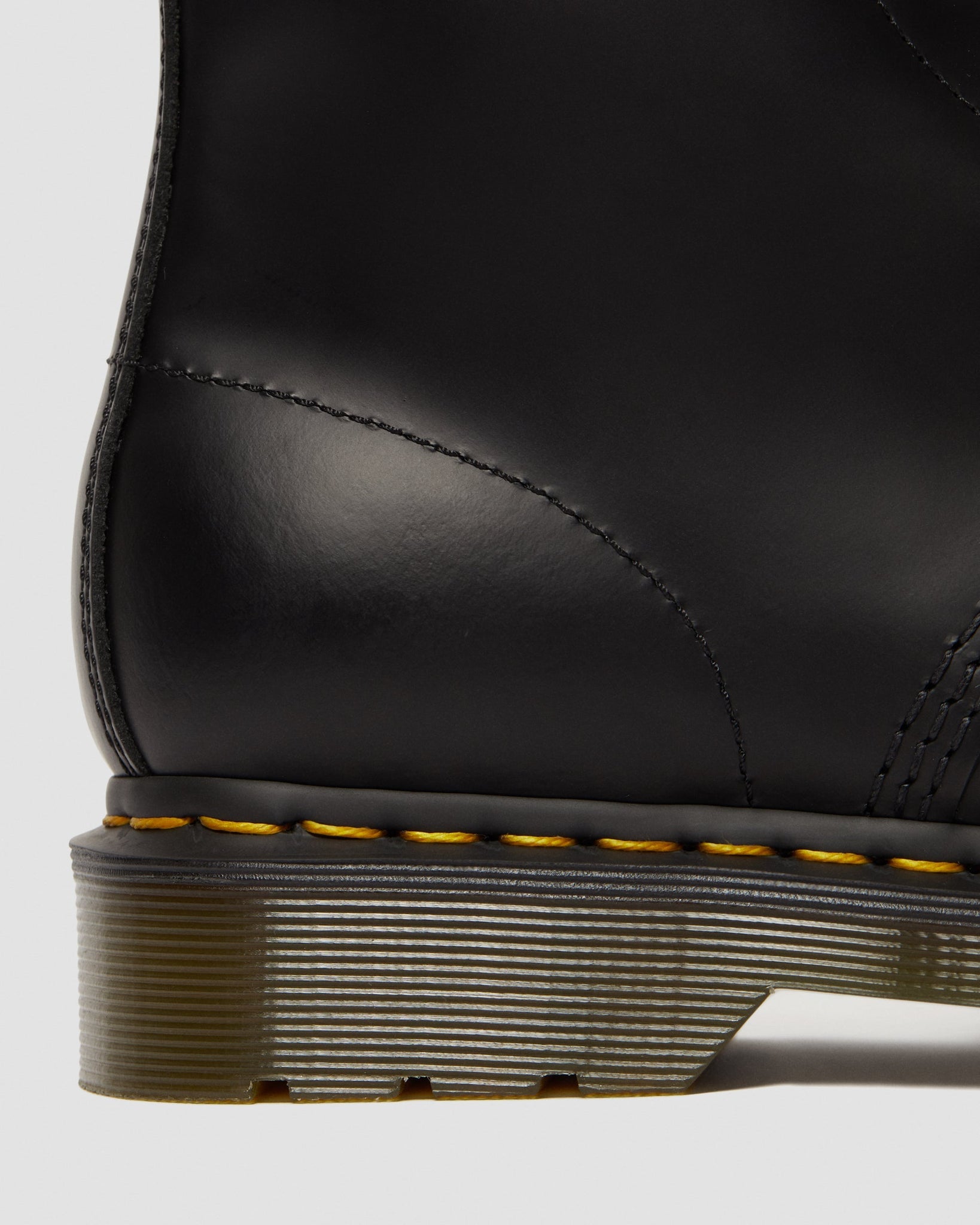 Bottines 101 en cuir lisse avec surpiqûre jaune
