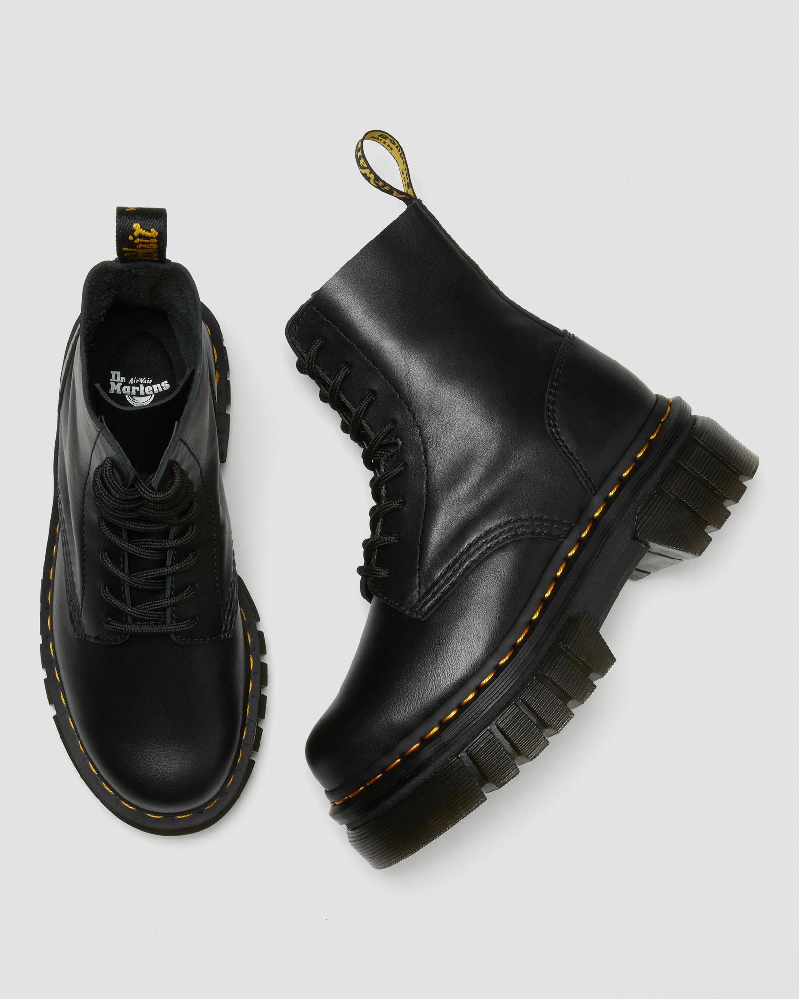 Bottes Audrick à 8 œillets en cuir souple Nappa Lux