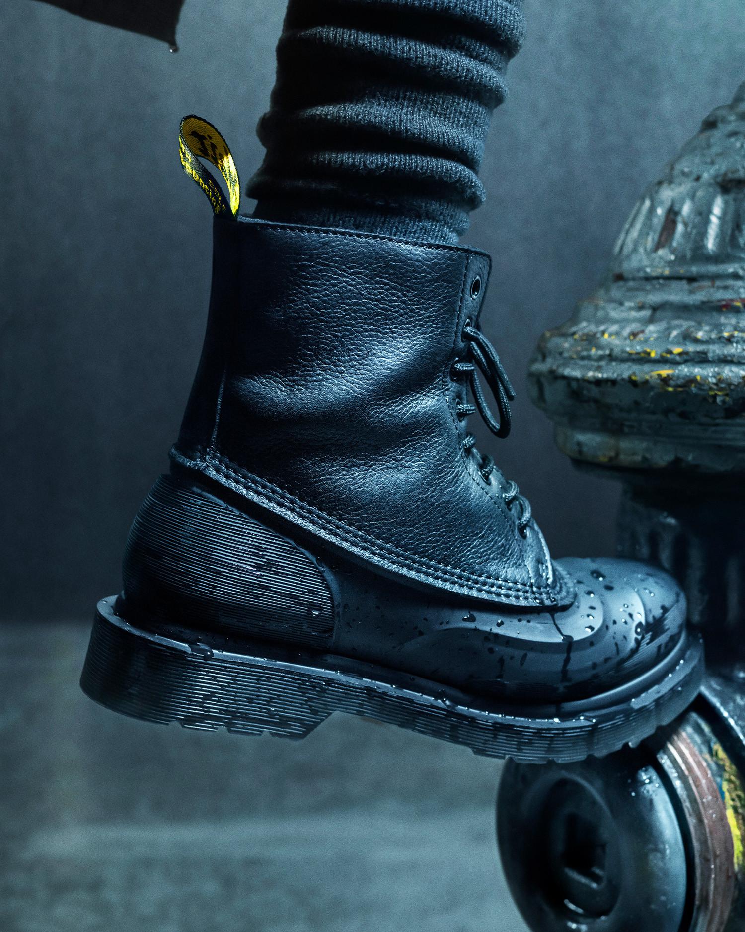 Bottines en cuir doublées polaire