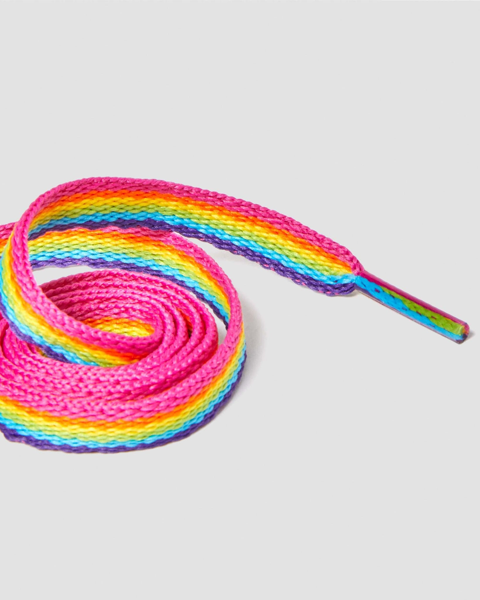 Lacets plats arc-en-ciel 65 cm (pour chaussures à 3 œillets)