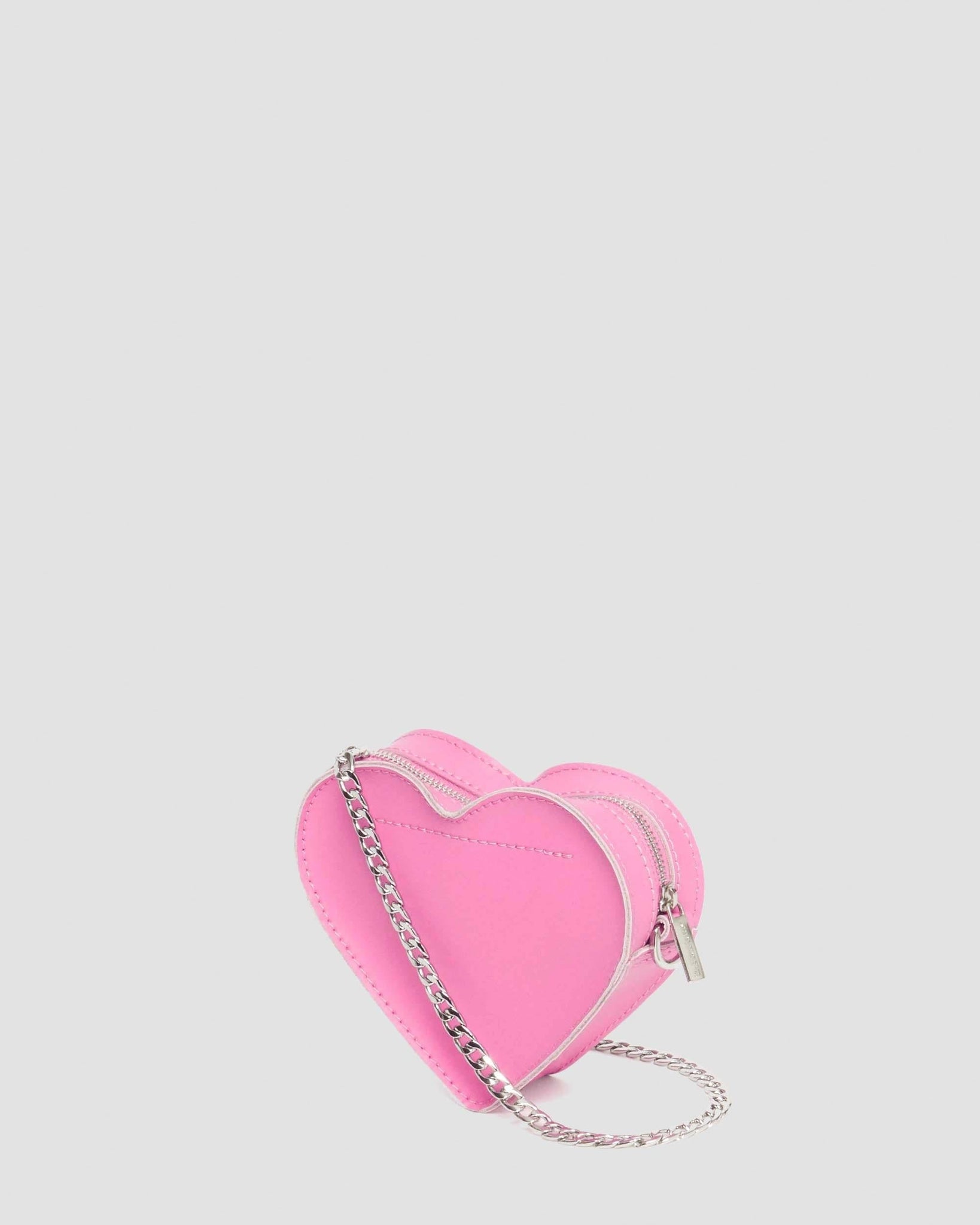 Mini Sac en Cuir Forme Cœur – Rose